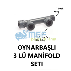 1'' Manifold Kollektör  3 Çıkış Dağıtıcı (Hunter&Rainbird Solenoid Vana Çoklu Bağlantı)