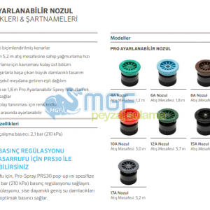 Hunter PS Ultra 8A Sprey Spring, 17 Cm  ½" Giriş / 2,4mt.  Menzil (Yarıçap) - Görsel 3