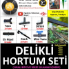400 mt. 33cm.  Delik Aralıklı Sebze Damla Sulama Sistemi Hortumu Borusu ve Ek Parçaları Seti
