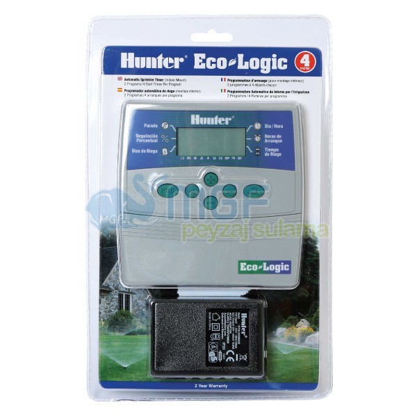 Hunter Eco-Logic ELC 4 İstasyonlu Kontrol Ünitesi | Trafo Dahil Otomatik Sulama Sistemi - Görsel 2