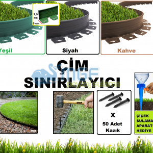 25 Metre Yeşil Çim Ayırıcı Sınırlayıcı Plastik Bordür | Peyzaj Bahçe Ayraç ✅ - Görsel 3
