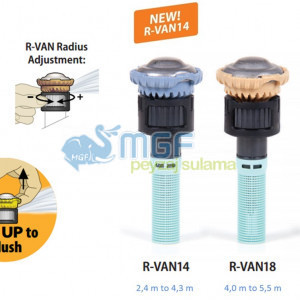 Rain Bird R-VAN 14/18/24 Su Tasarruflu (Sadece Nozul Sprey Fiskiye Başlık) / Ayarlanabilir Açılı Döner Rotary Nozul Kafa (Ürün Seçenekli) - Görsel 4