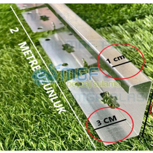 10 Metre Galvaniz Bordür Ayraç | Çim Ayırıcı Bahçe Sınırlayıcı Peyzaj Bordürü ✅ - Görsel 3