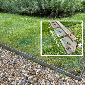 10 Metre Galvaniz Bordür Ayraç | Çim Ayırıcı Bahçe Sınırlayıcı Peyzaj Bordürü ✅ - Görsel 12