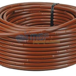 Ø16 mm. 100Mt 20Cm Kendinden Delikli Kahverengi Mgf Kör Damlama Sulama Borusu 100 Mt (Tse)