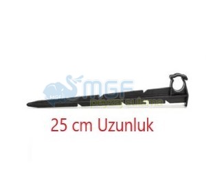 100 Adet |  Klipsli Boru Sabitleme Kazığı 25cm | Ø16mm-20mm Damla Sulama Kazığı