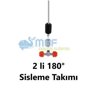 2’lİ Plastik Sisleme Nozul Seti | Su Püskürtme Başlığı + 30cm Boru + Çekvalf