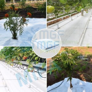 (1Mt En x 100 Mt. Boy ) Beyaz Peyzaj Uygulama Örtüsü Yabani Ot Sulzer Kumaş + Çivileri Sera Taban Örtüsü Jüt Blueberry Mulch Naylonu90gr/mt2 - Görsel 3