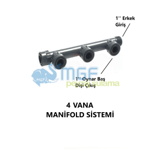 1'' Manifold Kollektör  4 Çıkış Dağıtıcı (Hunter&Rainbird Solenoid Vana Çoklu Bağlantı)