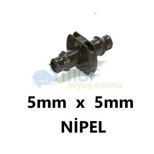 7mm Kurtağzı Nipel Ekleme Aparatı 10 Adet | Mini Sprink Spagetti Sulama Borusu Bağlantı Ek Parçası