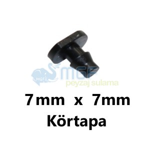 100 Adet - 7mm Kurtağzı Tapa Damlama Delik Kapatma - Spagetti Boru Tapası