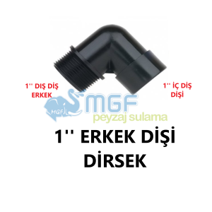 1''PE Dişli Dirsek  1'' Erkek x 1'' Dişi Dirsek
