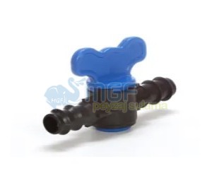 50 Adet Damla Sulama Mavi Mini Küresel Vana 16x16mm | Boru Açma Kapama Aparatı