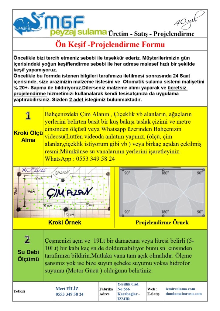 Keşif Formu page